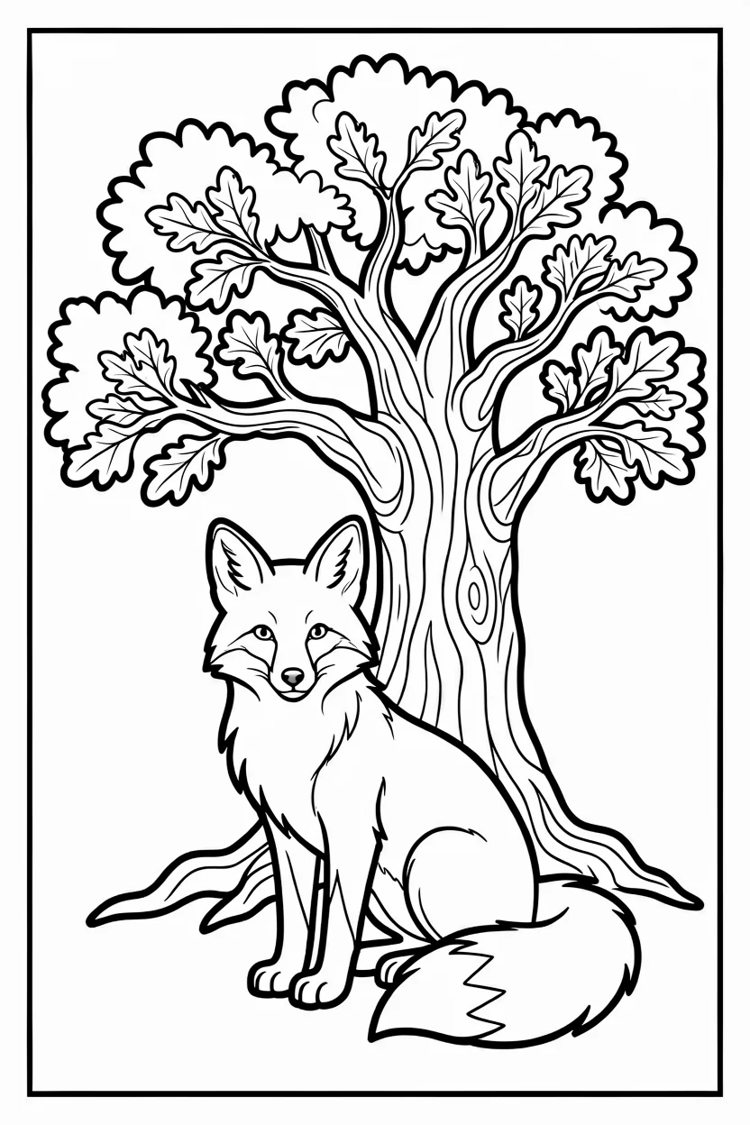 Desenhos de Raposas para Imprimir e Colorir