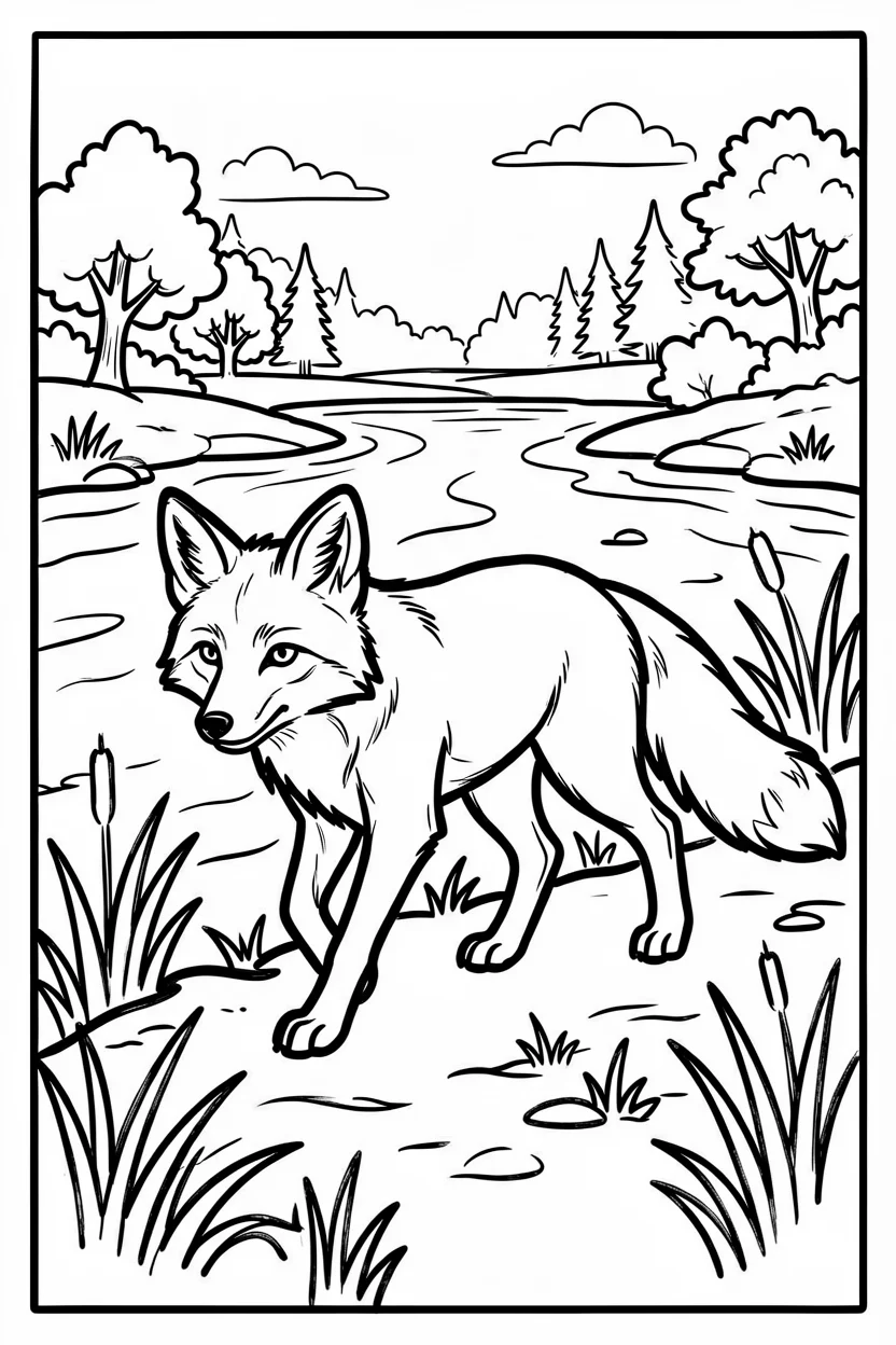 Desenhos de Raposas para Imprimir e Colorir