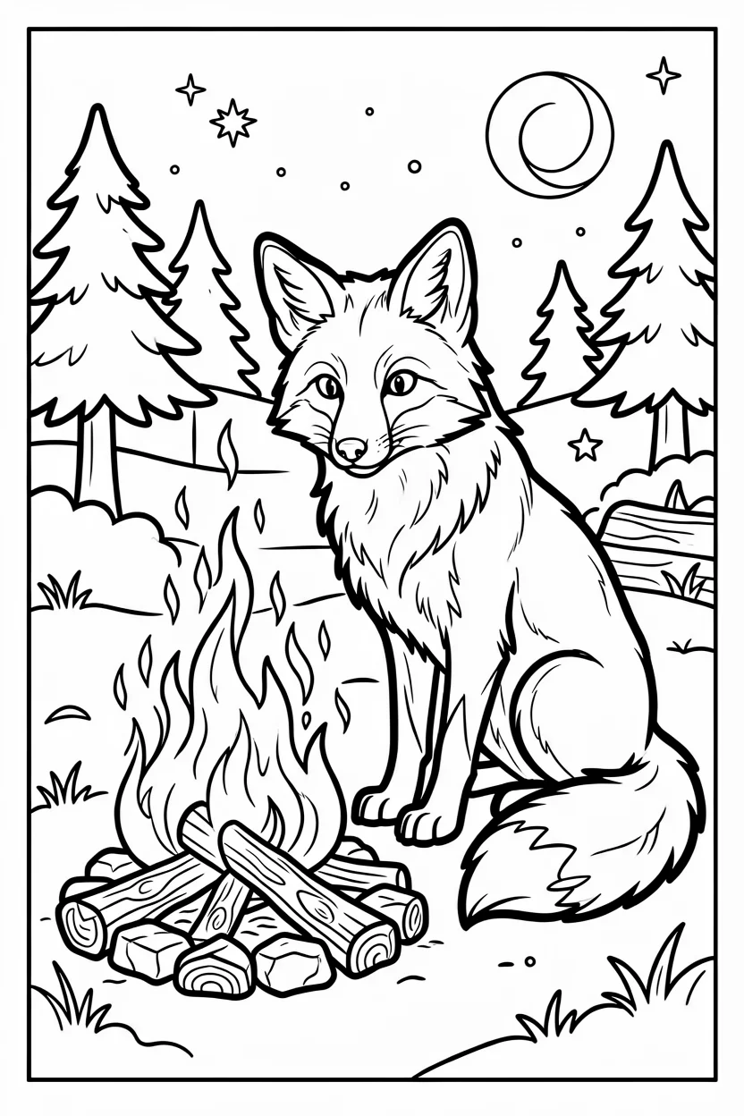 Desenhos de Raposas para Imprimir e Colorir