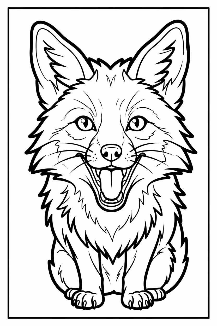 Desenhos de Raposas para Imprimir e Colorir