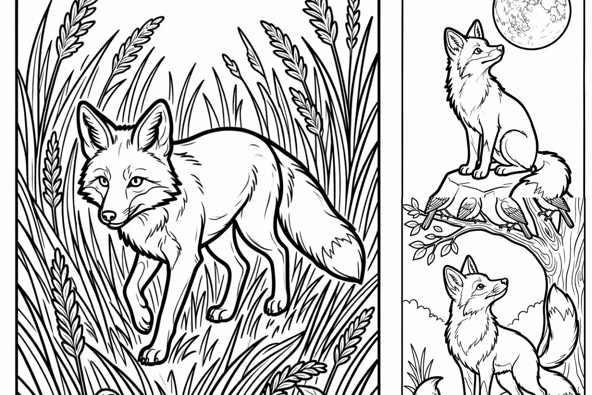 Desenhos de Raposas para Imprimir e Colorir