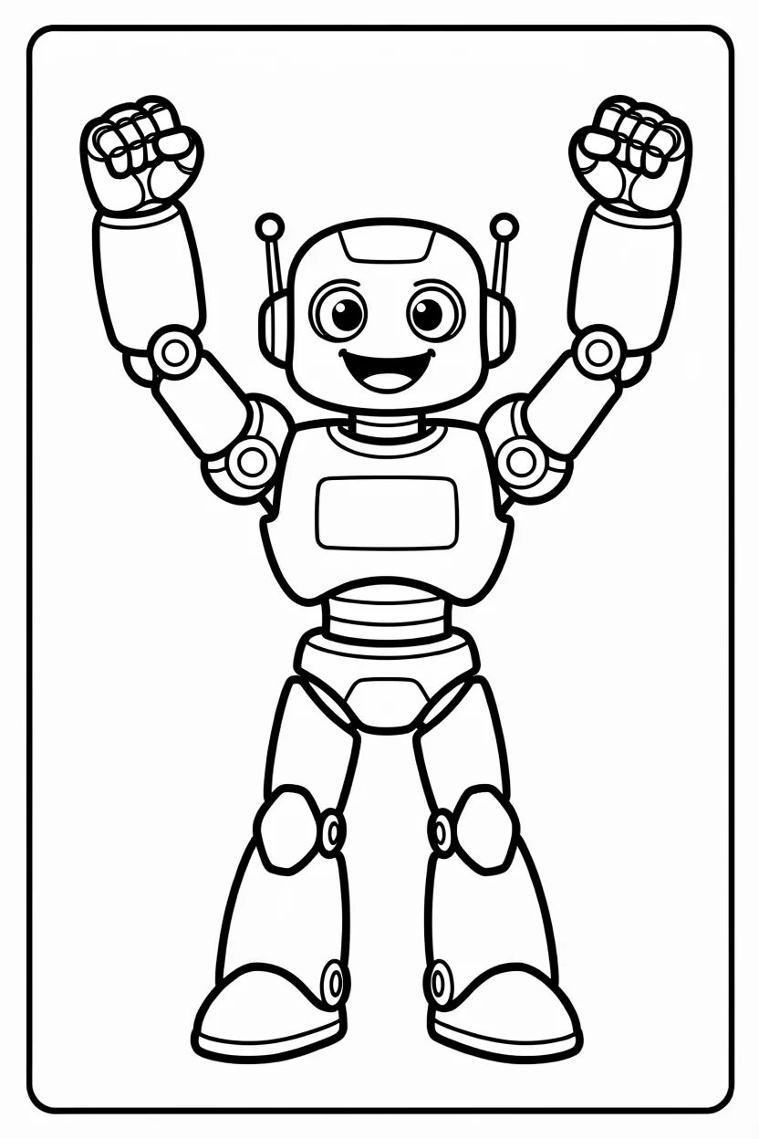 Desenhos de Robu00f4s para Imprimir e Colorir