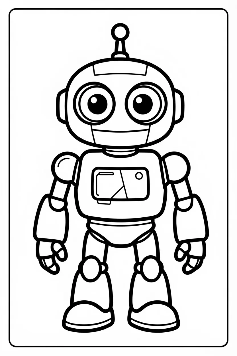 Desenhos de Robu00f4s para Imprimir e Colorir
