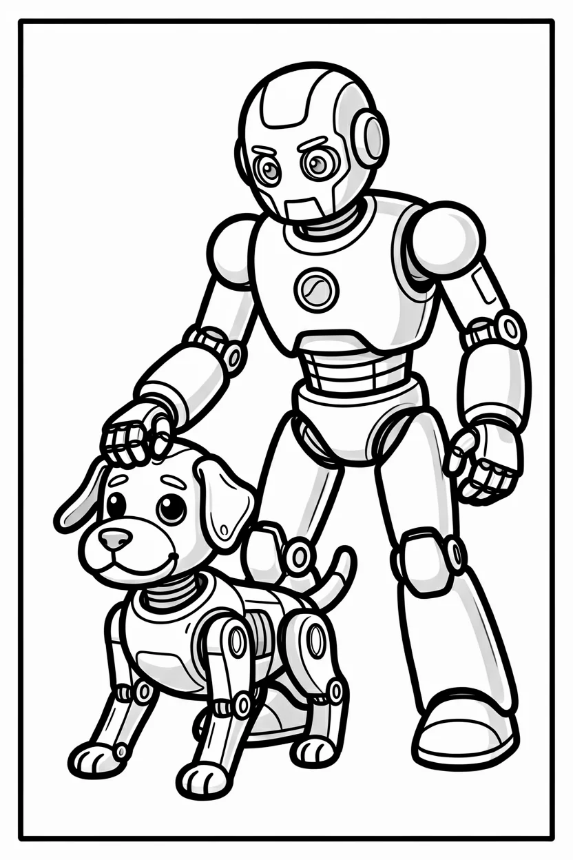 Desenhos de Robu00f4s para Imprimir e Colorir