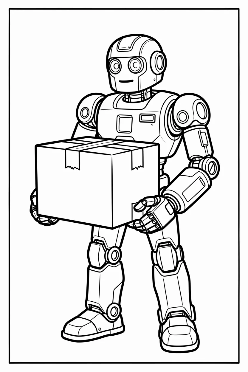 Desenhos de Robu00f4s para Imprimir e Colorir