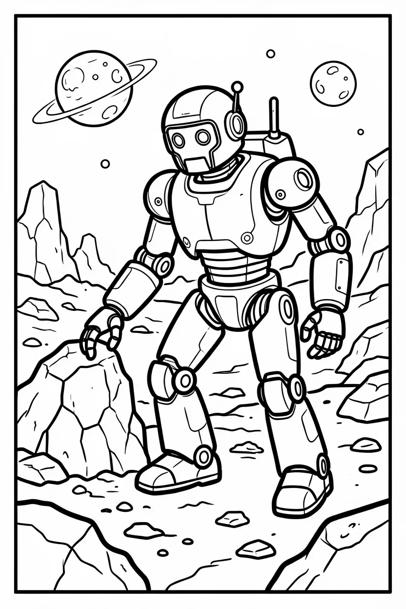 Desenhos de Robu00f4s para Imprimir e Colorir