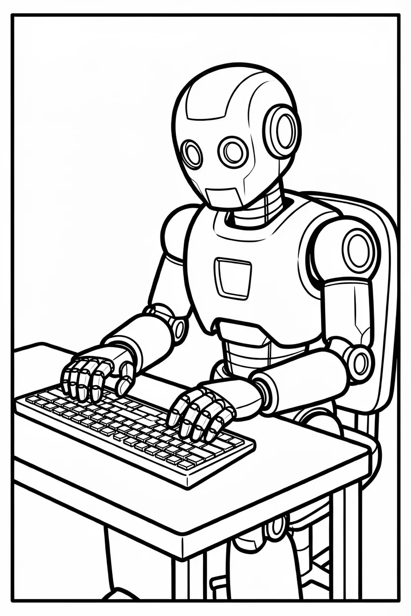Desenhos de Robu00f4s para Imprimir e Colorir