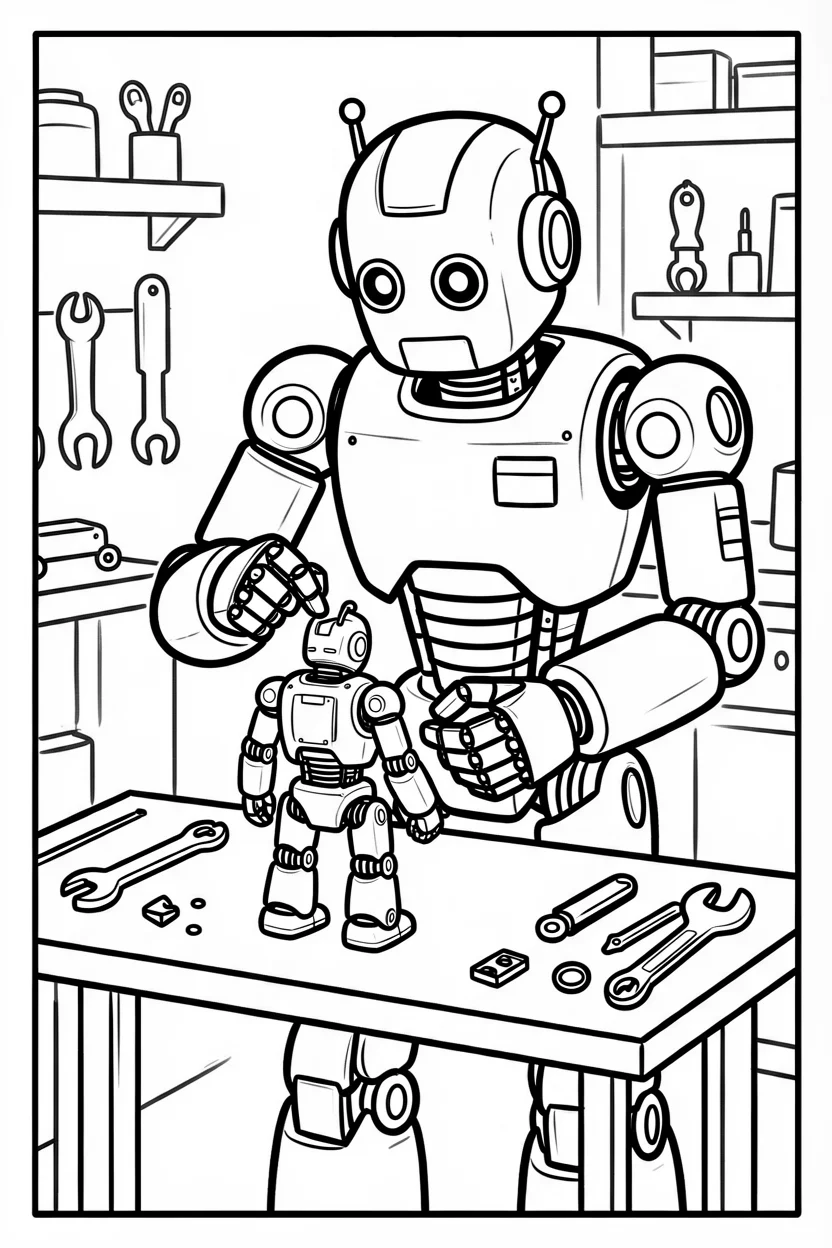 Desenhos de Robu00f4s para Imprimir e Colorir