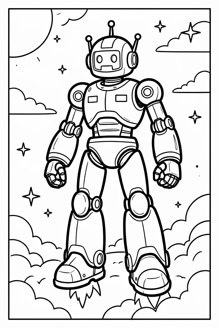 Desenhos de Robu00f4s para Imprimir e Colorir