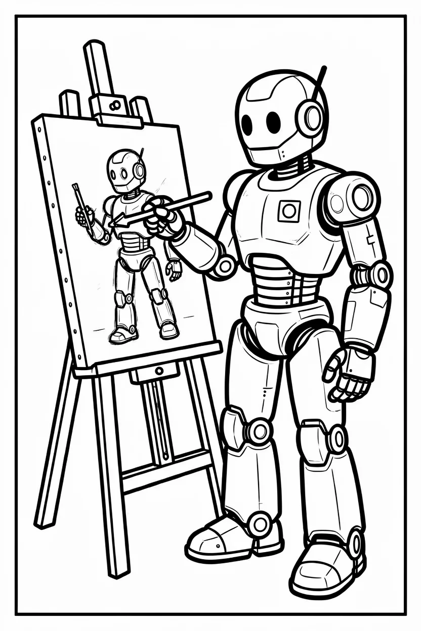 Desenhos de Robu00f4s para Imprimir e Colorir