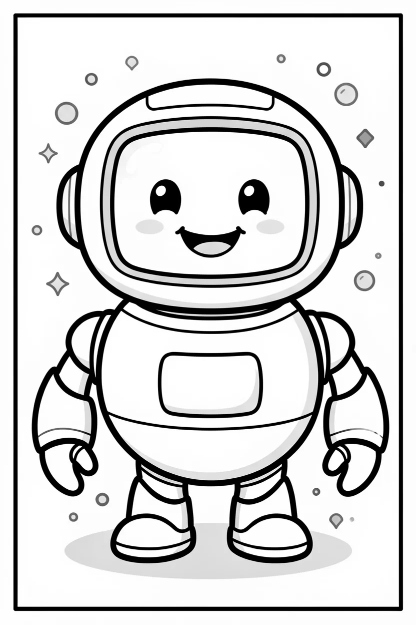 Desenhos de Robu00f4s para Imprimir e Colorir
