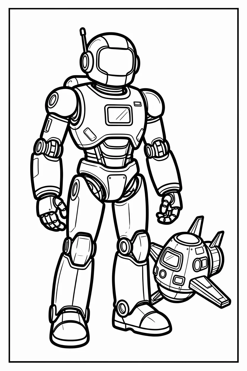 Desenhos de Robu00f4s para Imprimir e Colorir
