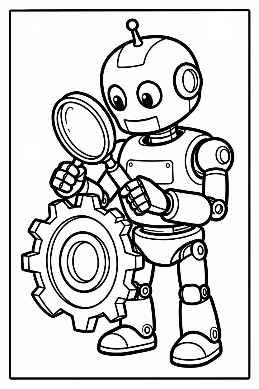 Desenhos de Robu00f4s para Imprimir e Colorir