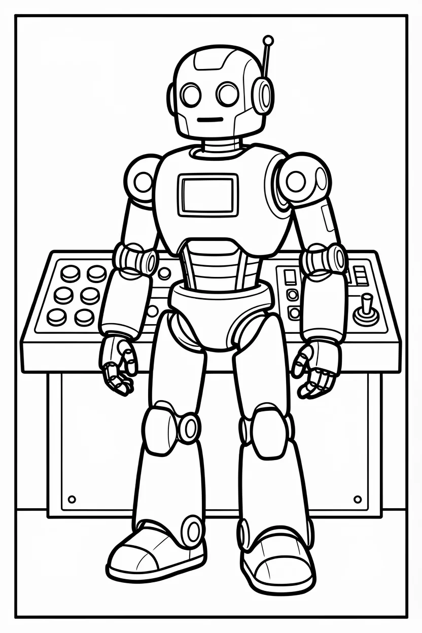 Desenhos de Robu00f4s para Imprimir e Colorir
