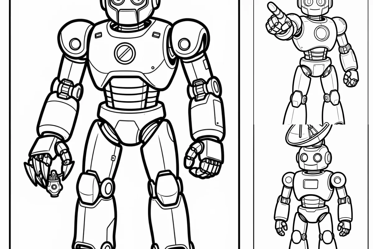 Desenhos de Robôs para Imprimir e Colorir