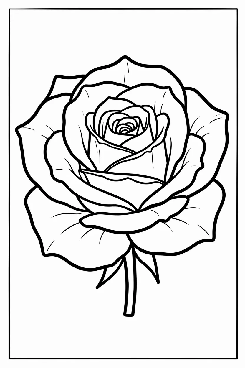 Desenhos de Rosas para Imprimir e Colorir