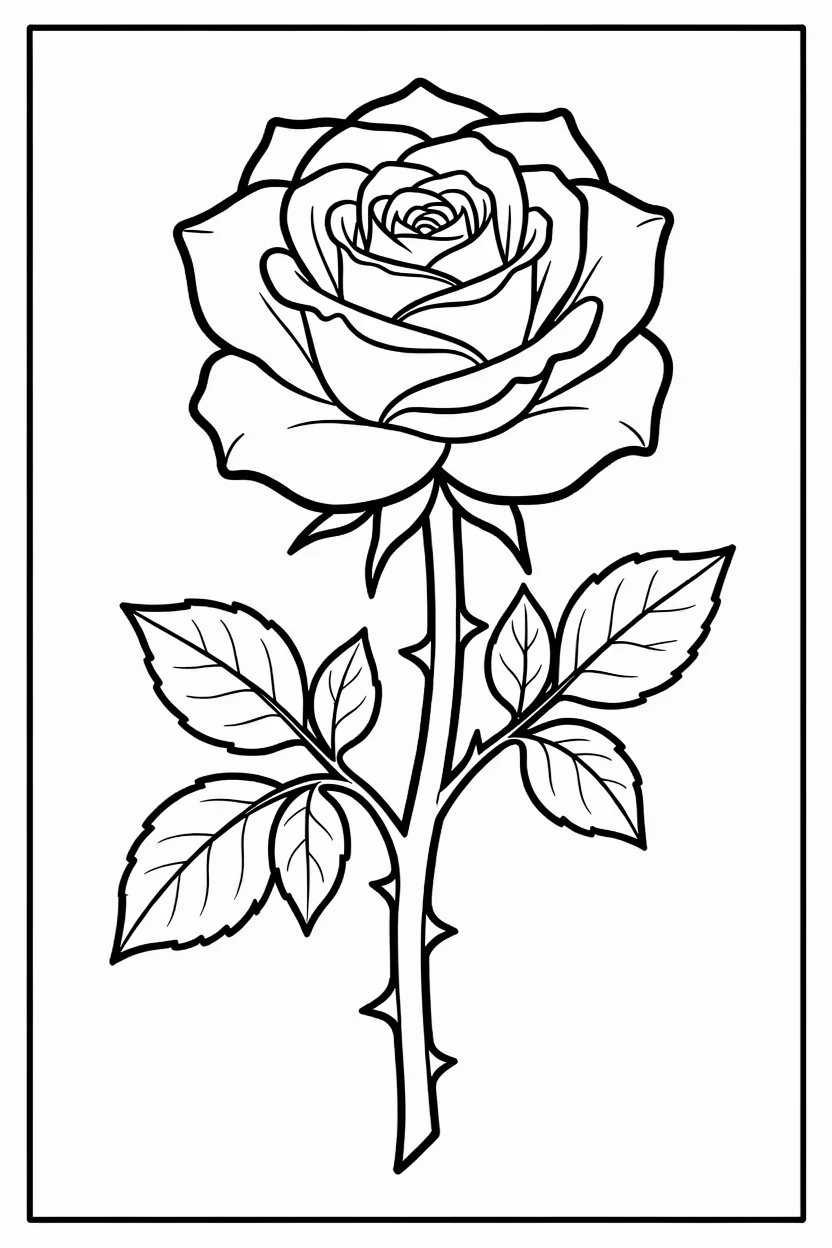 Desenhos de Rosas para Imprimir e Colorir