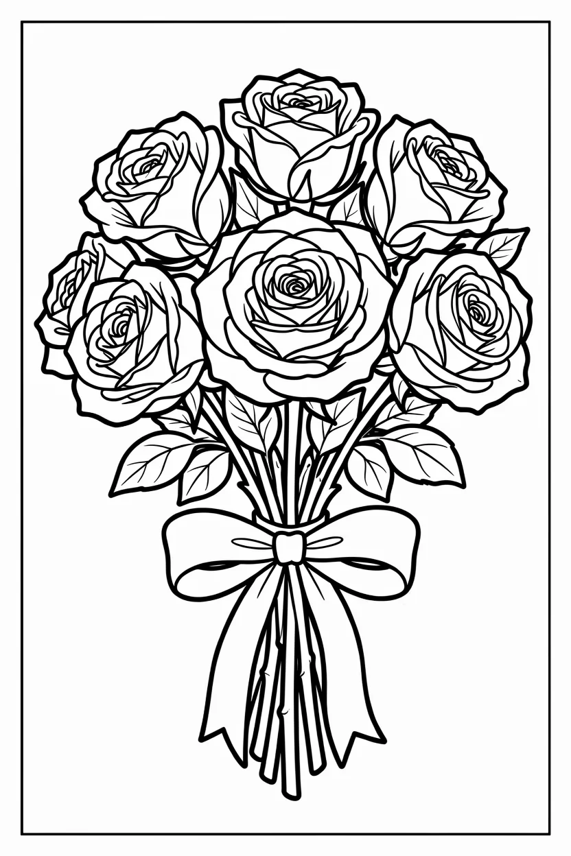Desenhos de Rosas para Imprimir e Colorir