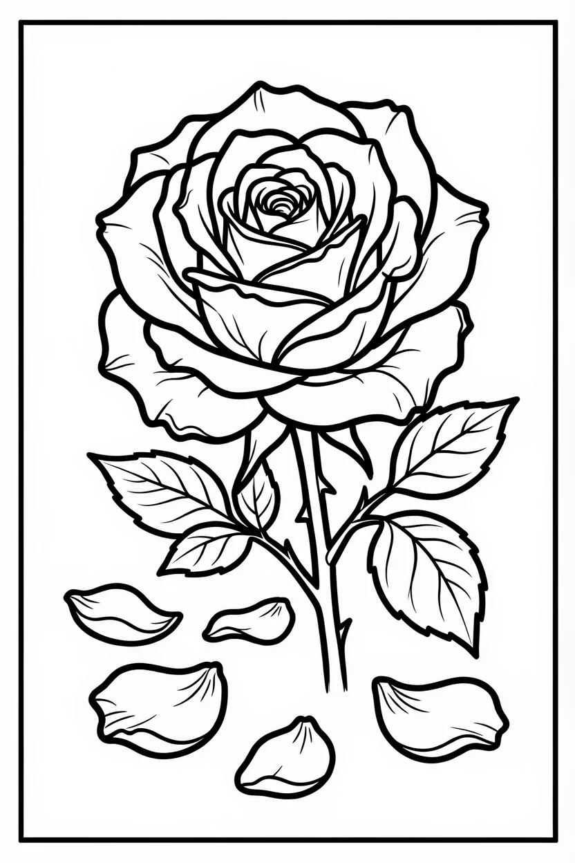 Desenhos de Rosas para Imprimir e Colorir