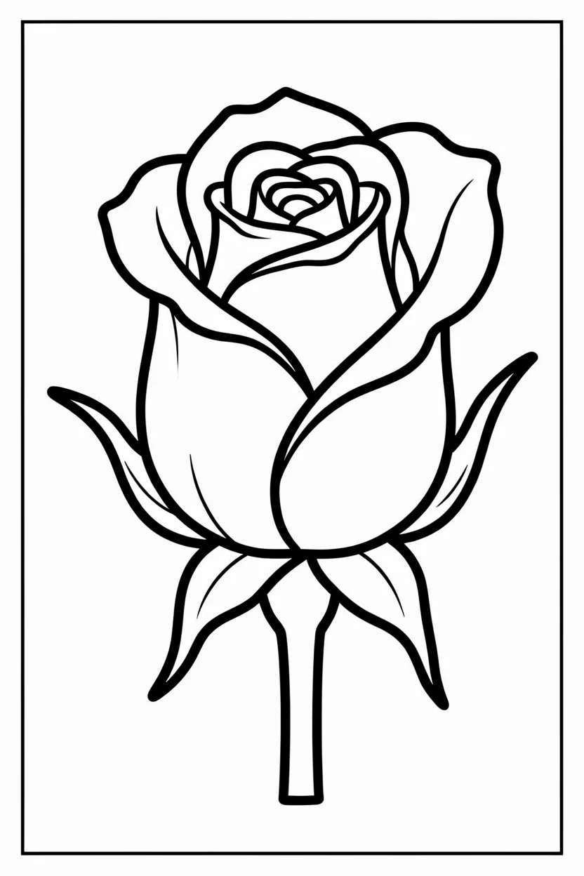 Desenhos de Rosas para Imprimir e Colorir