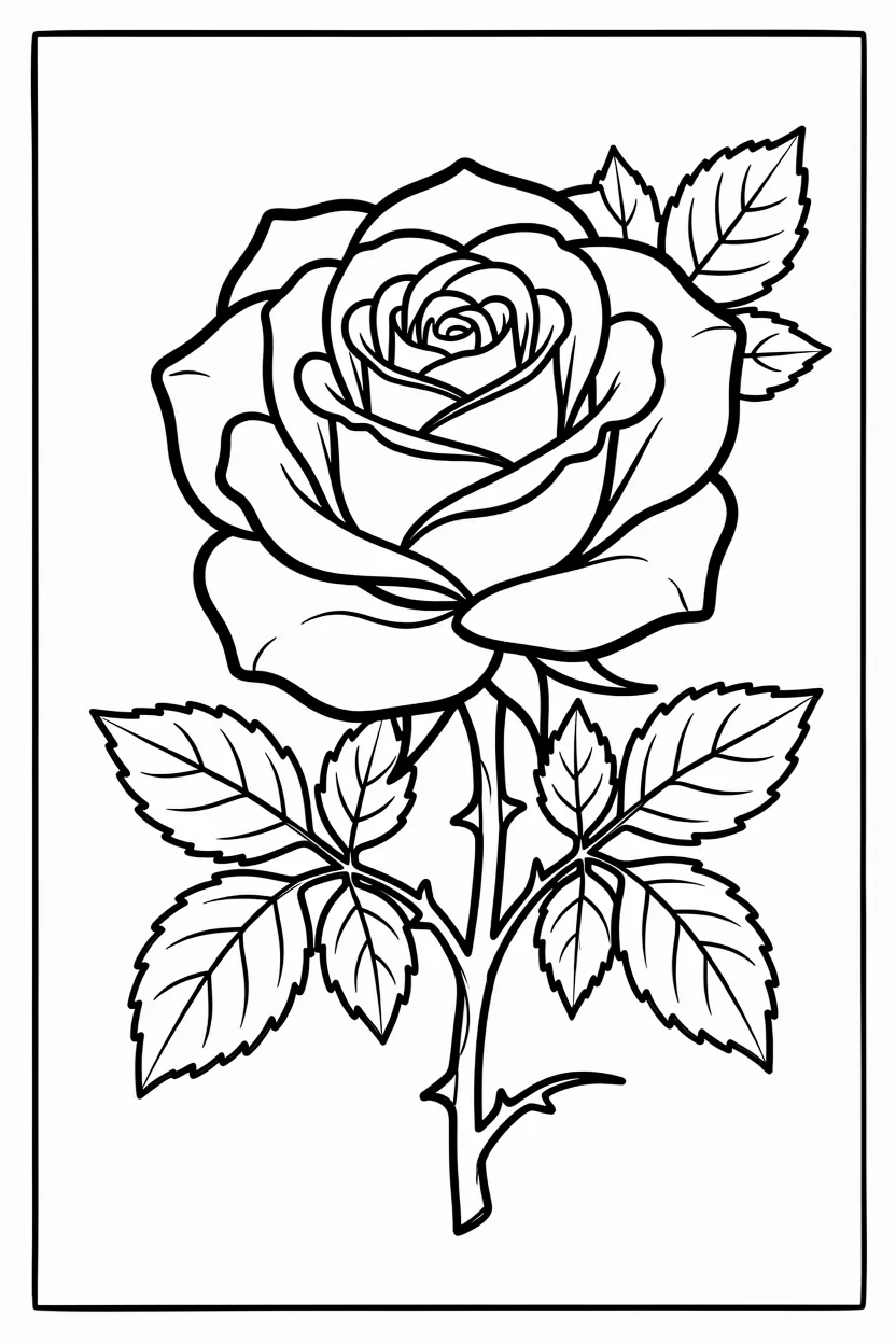Desenhos de Rosas para Imprimir e Colorir