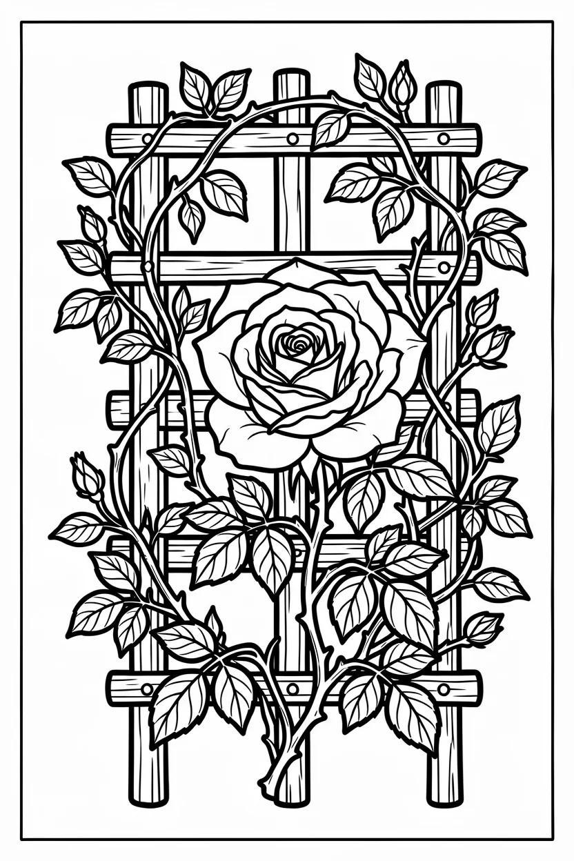 Desenhos de Rosas para Imprimir e Colorir