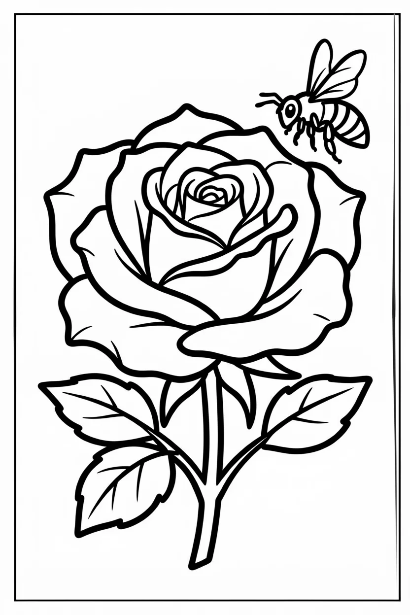 Desenhos de Rosas para Imprimir e Colorir