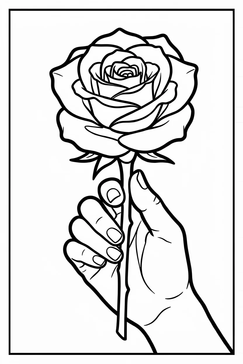 Desenhos de Rosas para Imprimir e Colorir