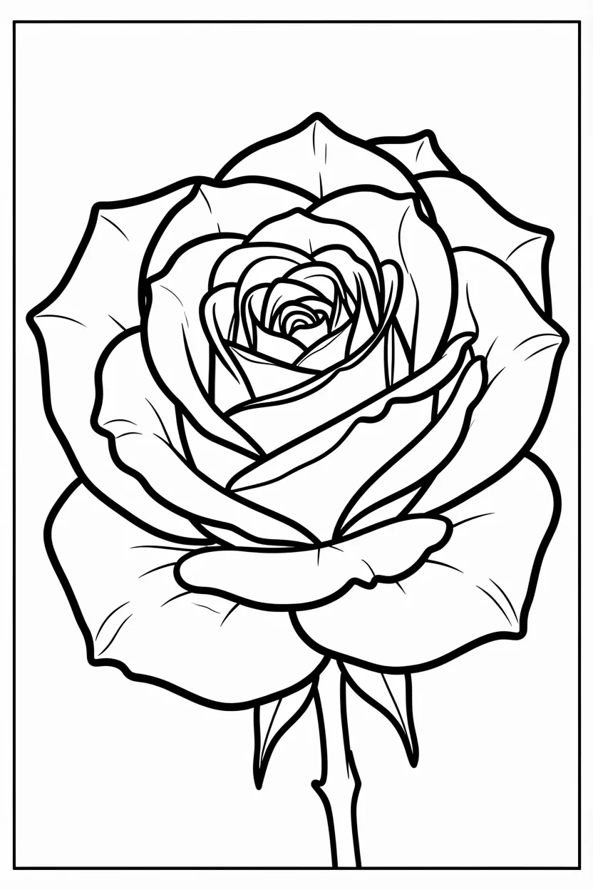Desenhos de Rosas para Imprimir e Colorir