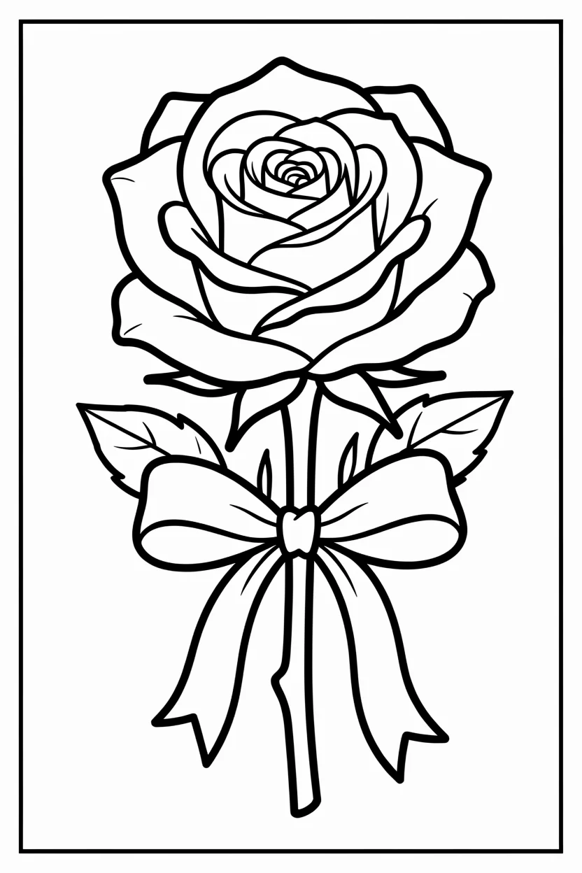 Desenhos de Rosas para Imprimir e Colorir