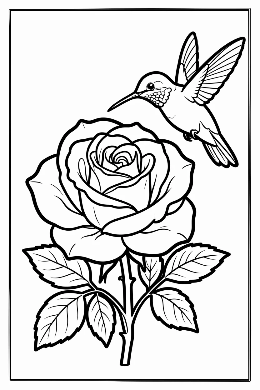 Desenhos de Rosas para Imprimir e Colorir