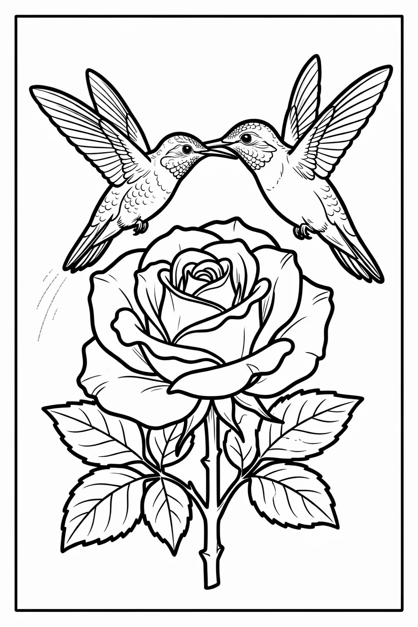 Desenhos de Rosas para Imprimir e Colorir