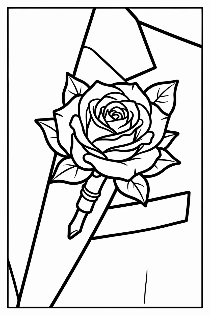 Desenhos de Rosas para Imprimir e Colorir