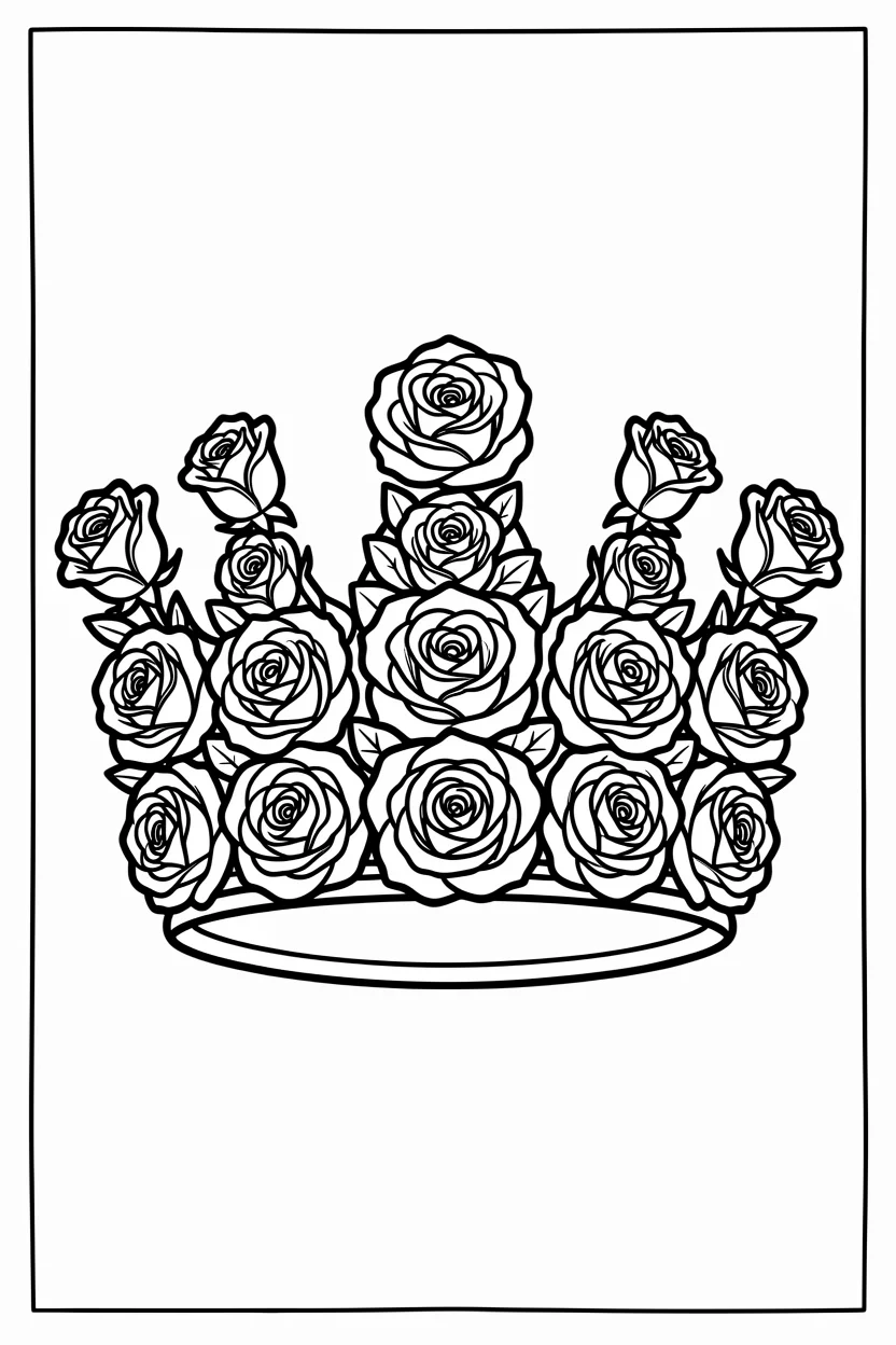 Desenhos de Rosas para Imprimir e Colorir