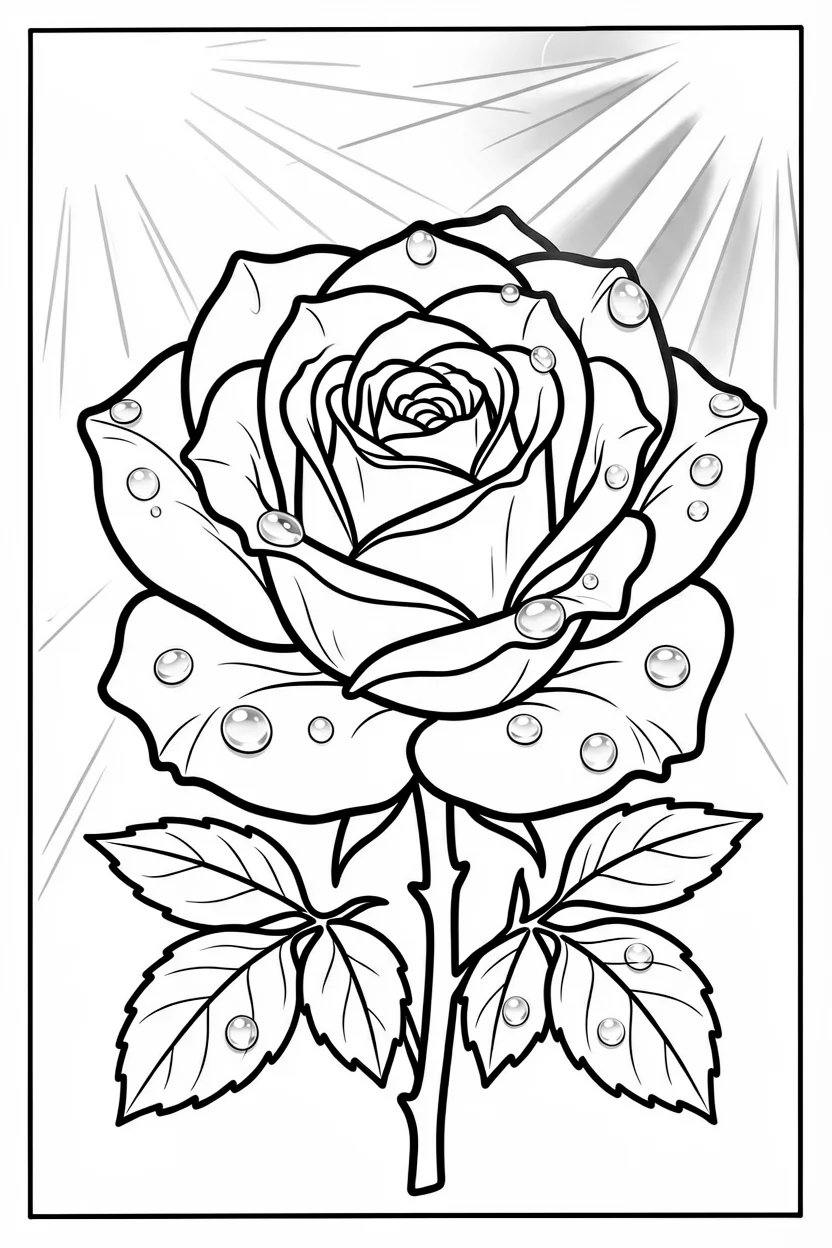 Desenhos de Rosas para Imprimir e Colorir