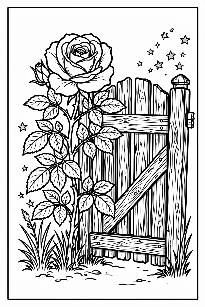 Desenhos de Rosas para Imprimir e Colorir