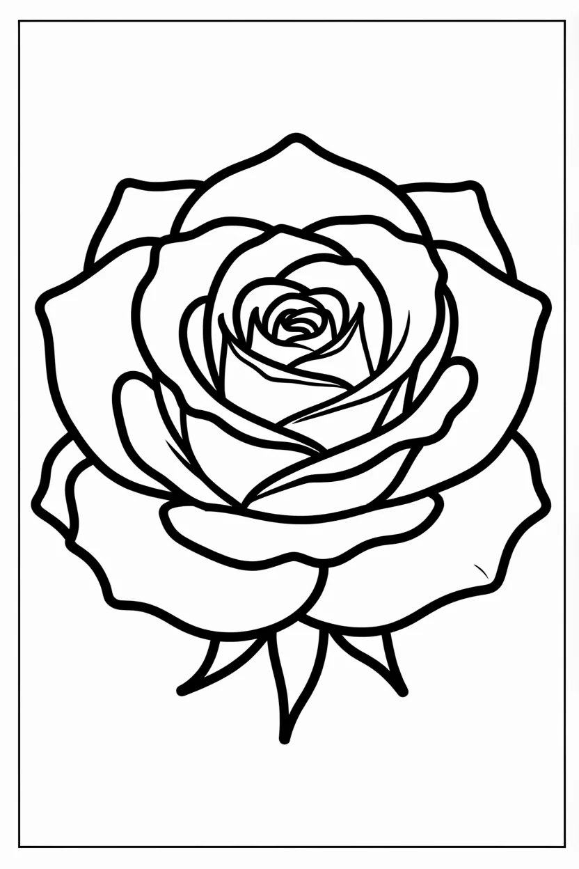 Desenhos de Rosas para Imprimir e Colorir