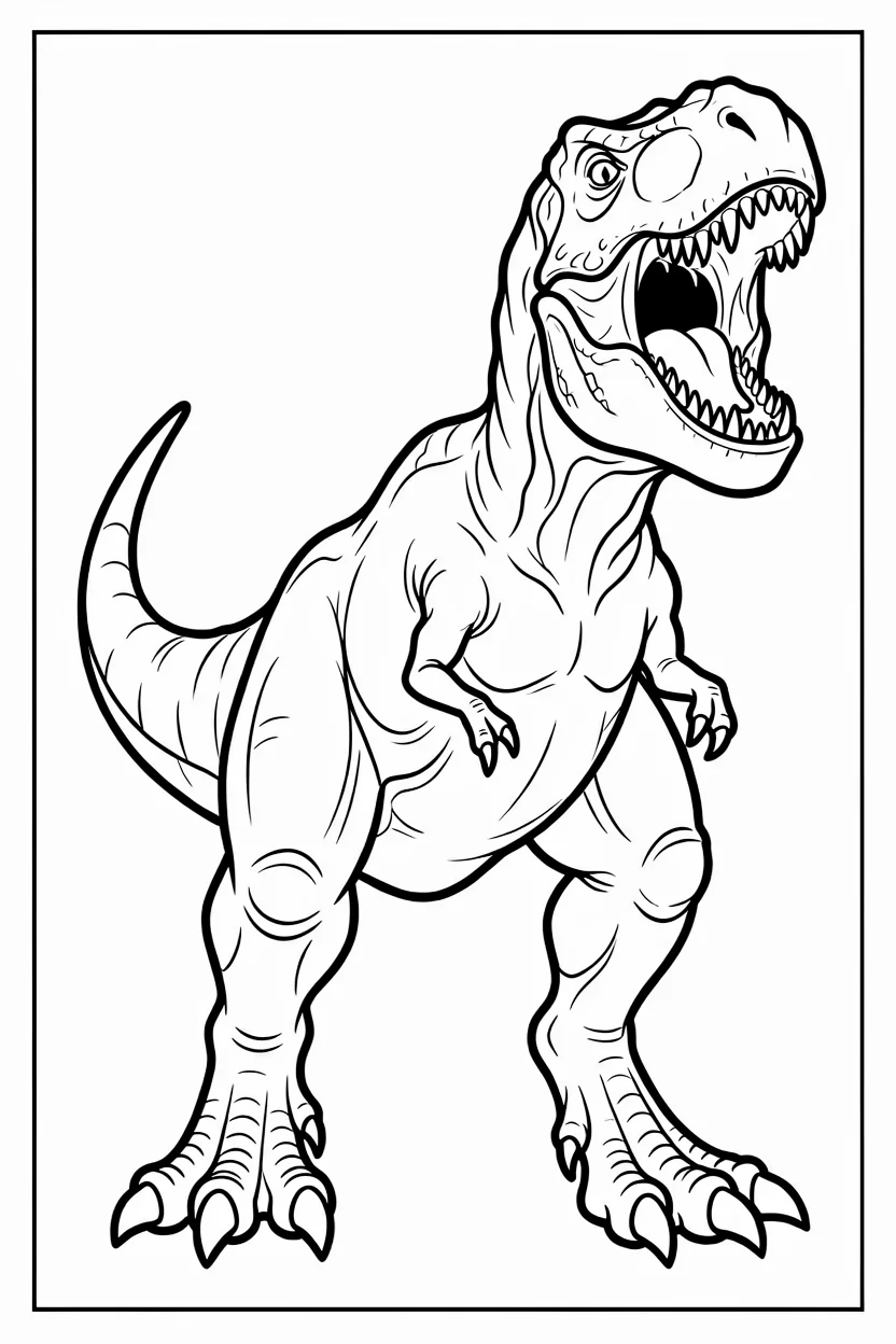 Desenhos de T-Rex para Imprimir e Colorir