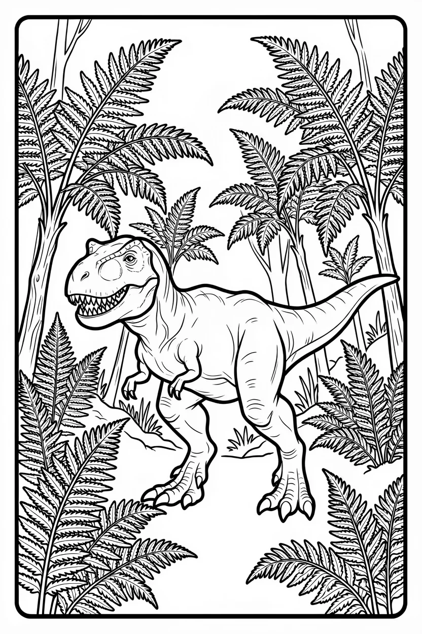 Desenhos de T-Rex para Imprimir e Colorir