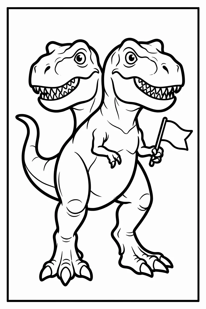 Desenhos de T-Rex para Imprimir e Colorir