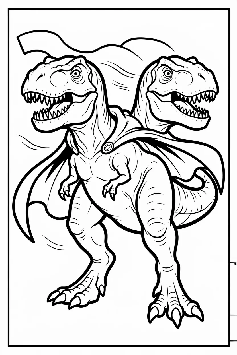 Desenhos de T-Rex para Imprimir e Colorir