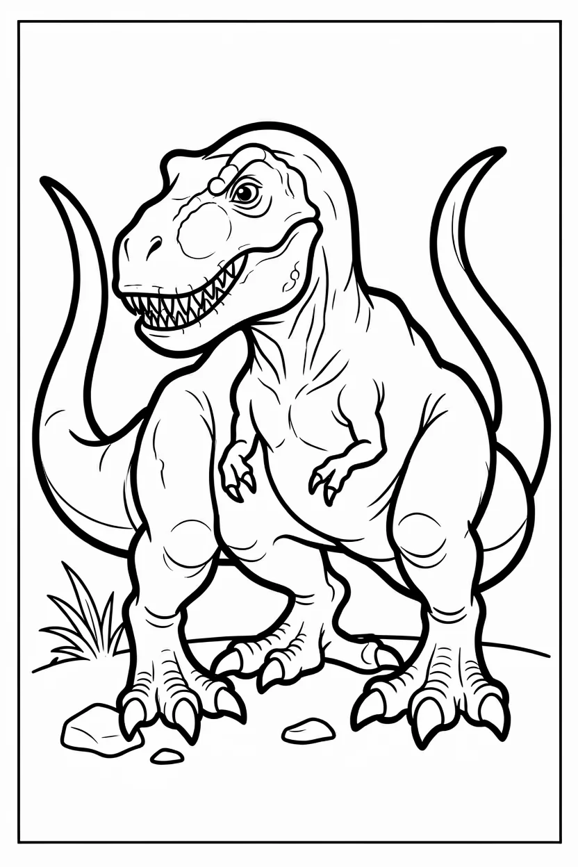 Desenhos de T-Rex para Imprimir e Colorir