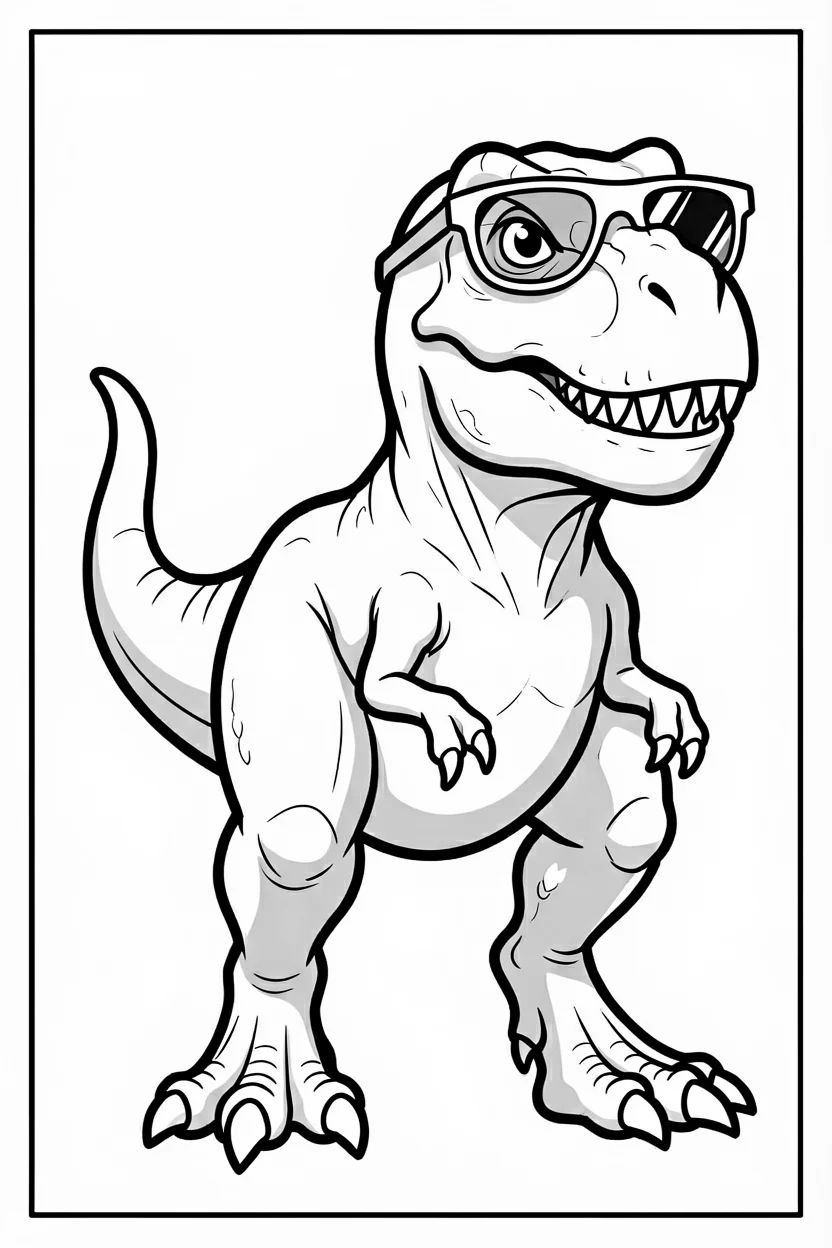 Desenhos de T-Rex para Imprimir e Colorir