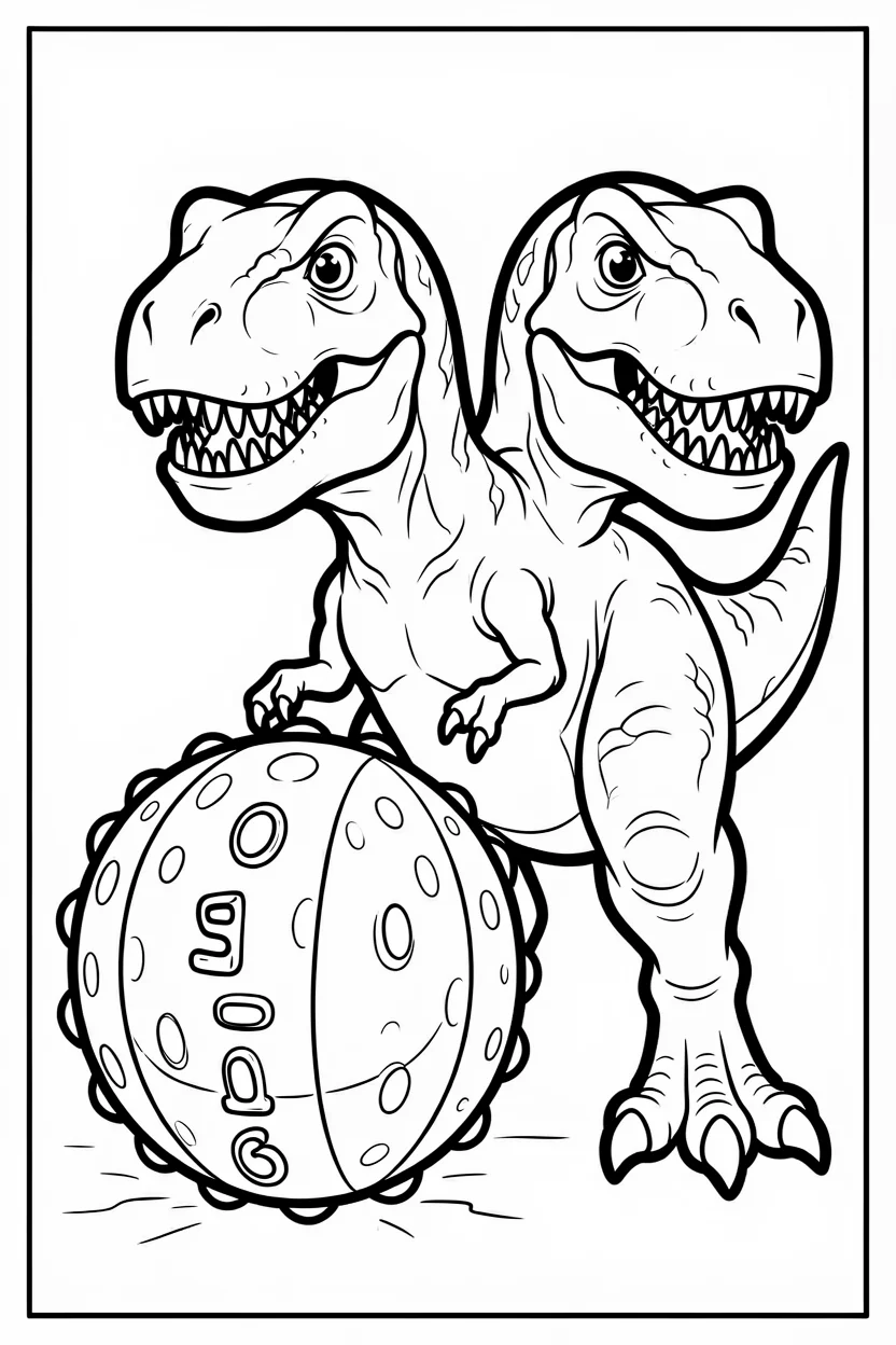 Desenhos de T-Rex para Imprimir e Colorir