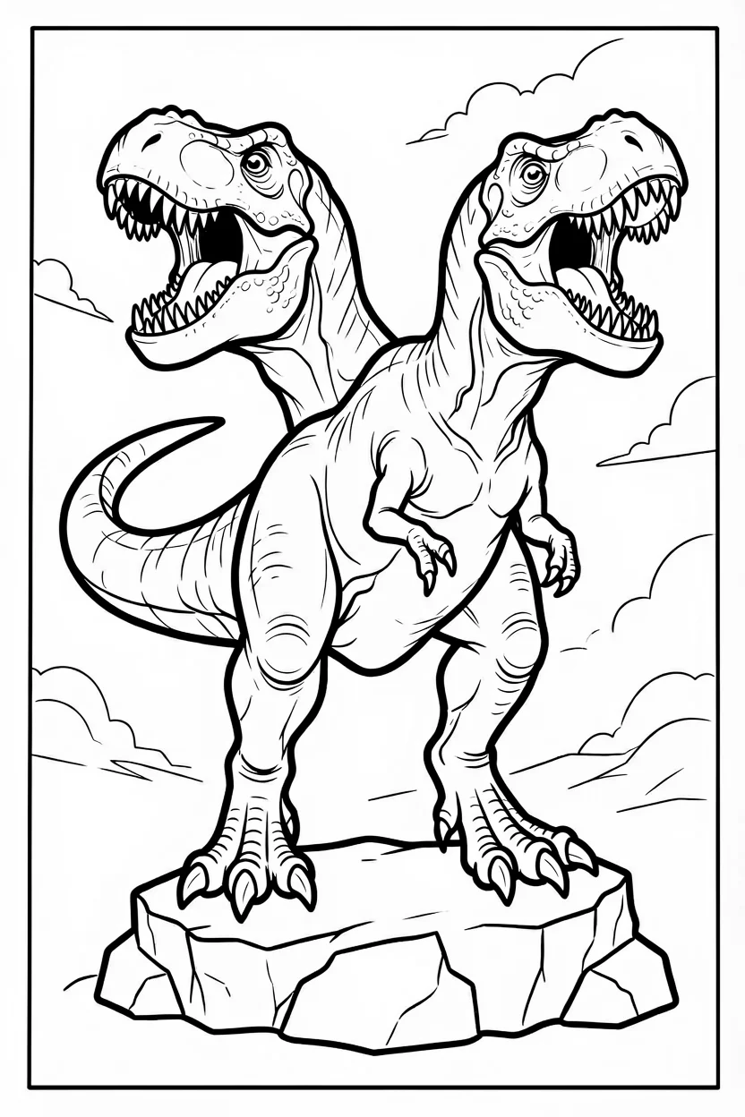 Desenhos de T-Rex para Imprimir e Colorir