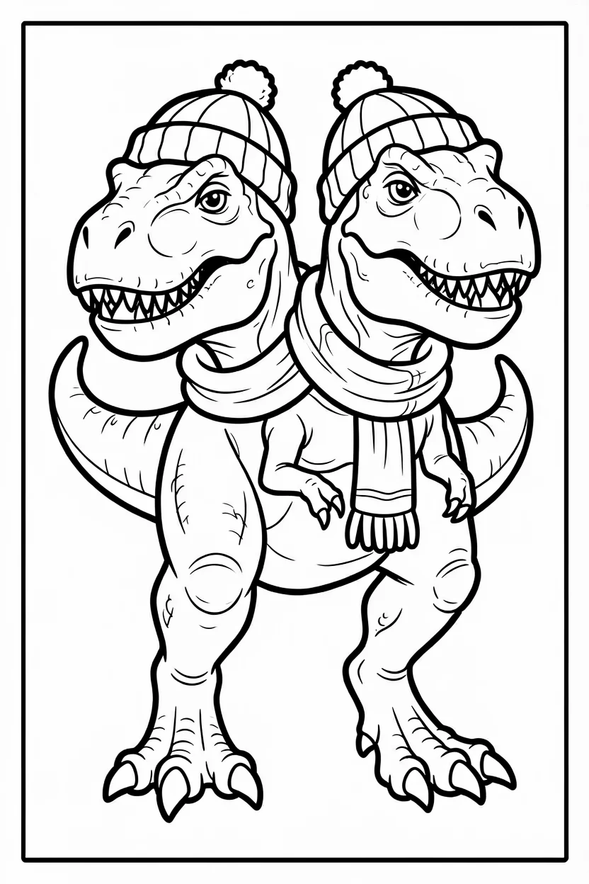 Desenhos de T-Rex para Imprimir e Colorir