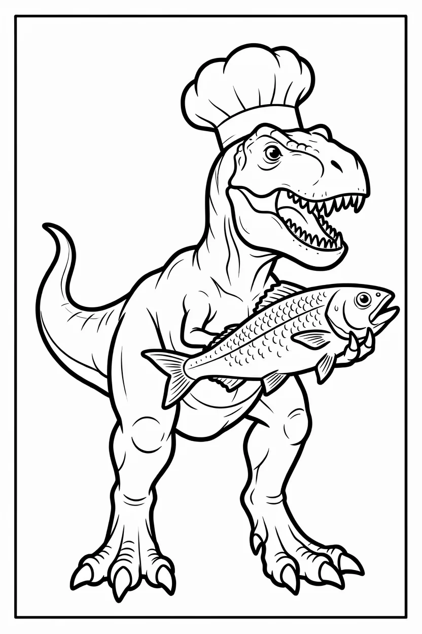 Desenhos de T-Rex para Imprimir e Colorir