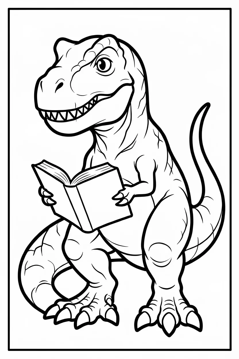 Desenhos de T-Rex para Imprimir e Colorir