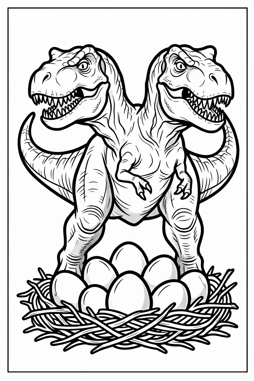 Desenhos de T-Rex para Imprimir e Colorir