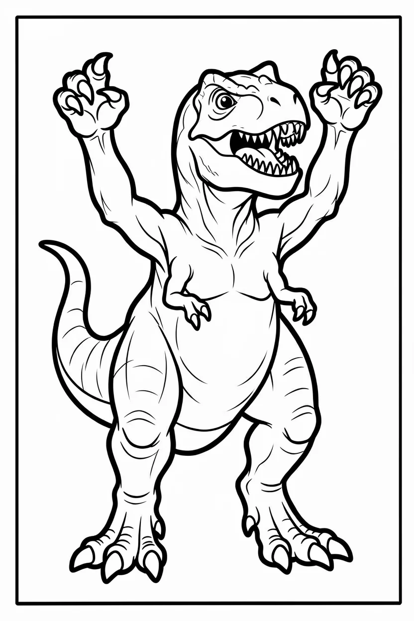 Desenhos de T-Rex para Imprimir e Colorir